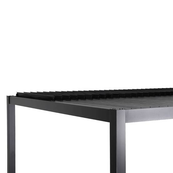 sweeek - Pergola bioclimatique noire. aluminium et acier. 3x3m. lames orientables | sweeek - Image 6