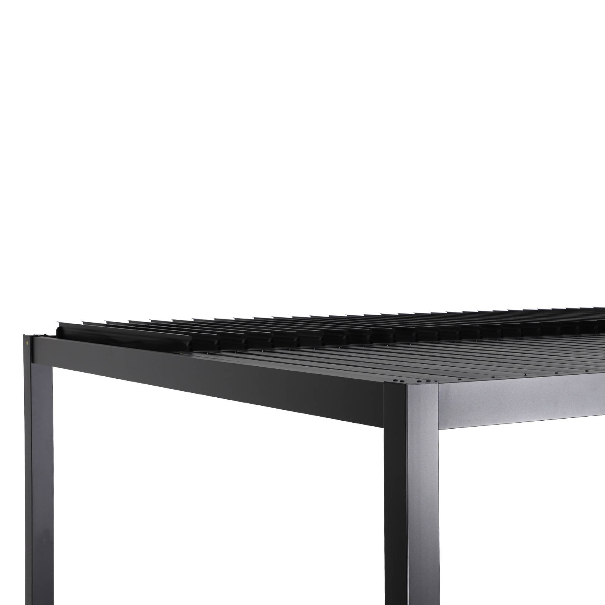 sweeek - Pergola bioclimatique noire. aluminium et acier. 3x3m. lames orientables | sweeek - Image 6