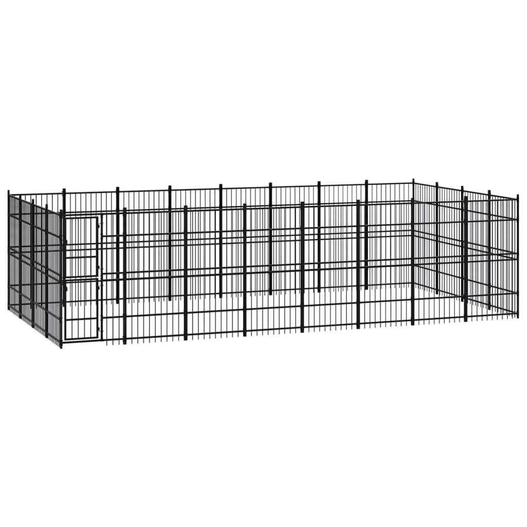 Vidaxl - Chenil D'Extérieur Pour Chiens Acier 29,49 M² - vidaXL - Image 2
