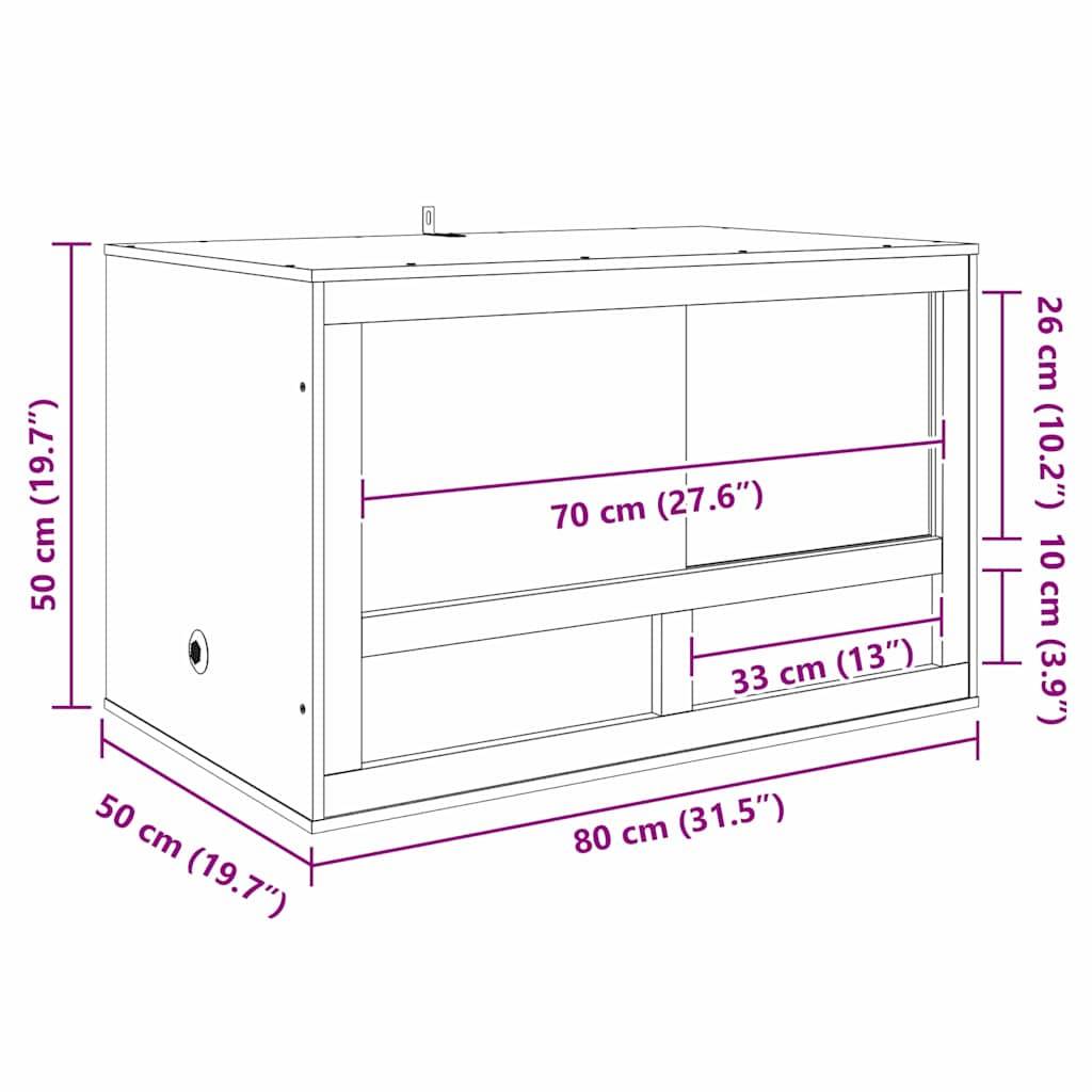 Vidaxl - Terrarium Marron 80 x 50 x 50 cm OSB vidaXL 876722 - Image 3