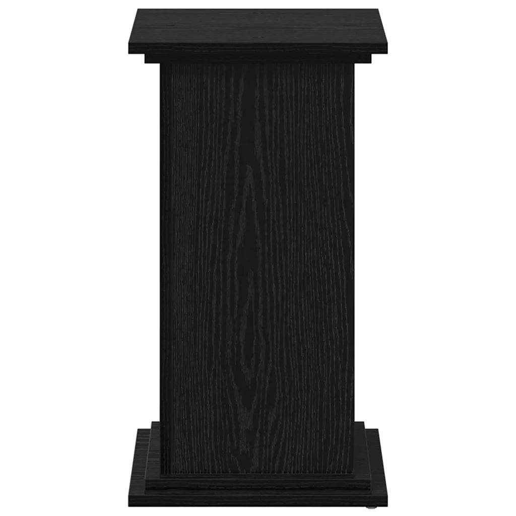 Support de plante moderne intérieur extérieur 33 x 33 x 60 cm pratique durable en bois d'ingénierie chêne noir - Image 4