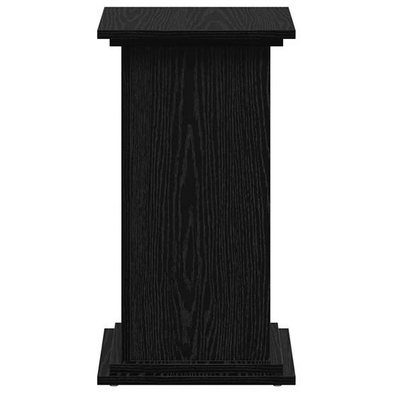 Support de plante moderne intérieur extérieur 33 x 33 x 60 cm pratique durable en bois d'ingénierie chêne noir - Image 3