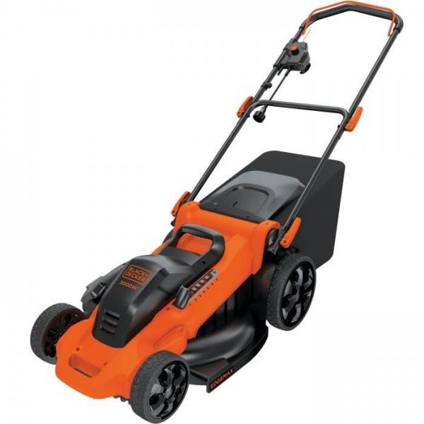 Tondeuse a Gazon   électrique 48cm LM2000-QS BLACK+DECKER - Fonction mulching, éjection latérale ou bac de ramassage souple 50L - Image 1