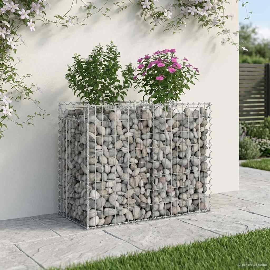 PANGIVO - Lit surélevé gabion Acier galvanisé Argenté 100 x 50 x 80 cm - PANGIVO - Image 4