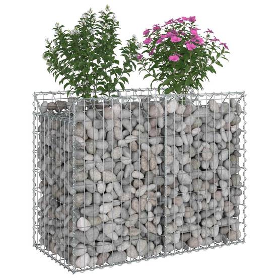 PANGIVO - Lit surélevé gabion Acier galvanisé Argenté 100 x 50 x 80 cm - PANGIVO - Image 3