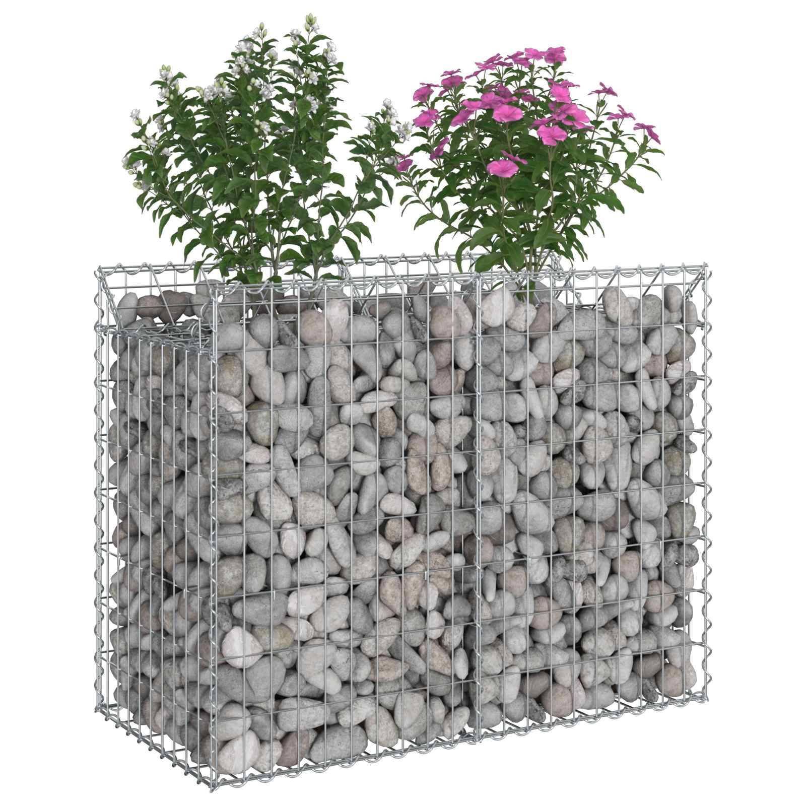 PANGIVO - Lit surélevé gabion Acier galvanisé Argenté 100 x 50 x 80 cm - PANGIVO - Image 3