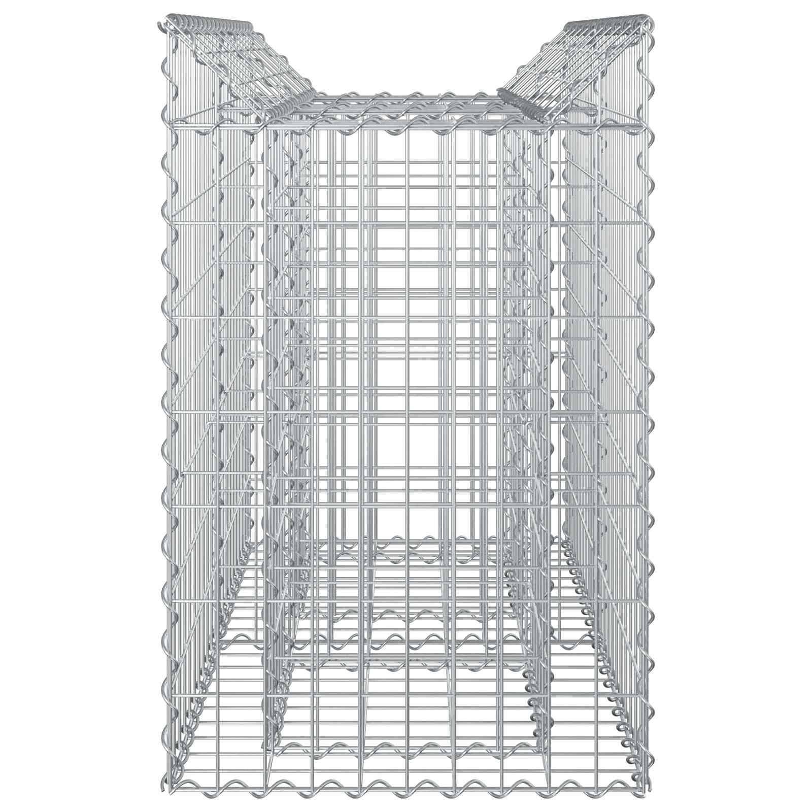 PANGIVO - Lit surélevé gabion Acier galvanisé Argenté 100 x 50 x 80 cm - PANGIVO - Image 6
