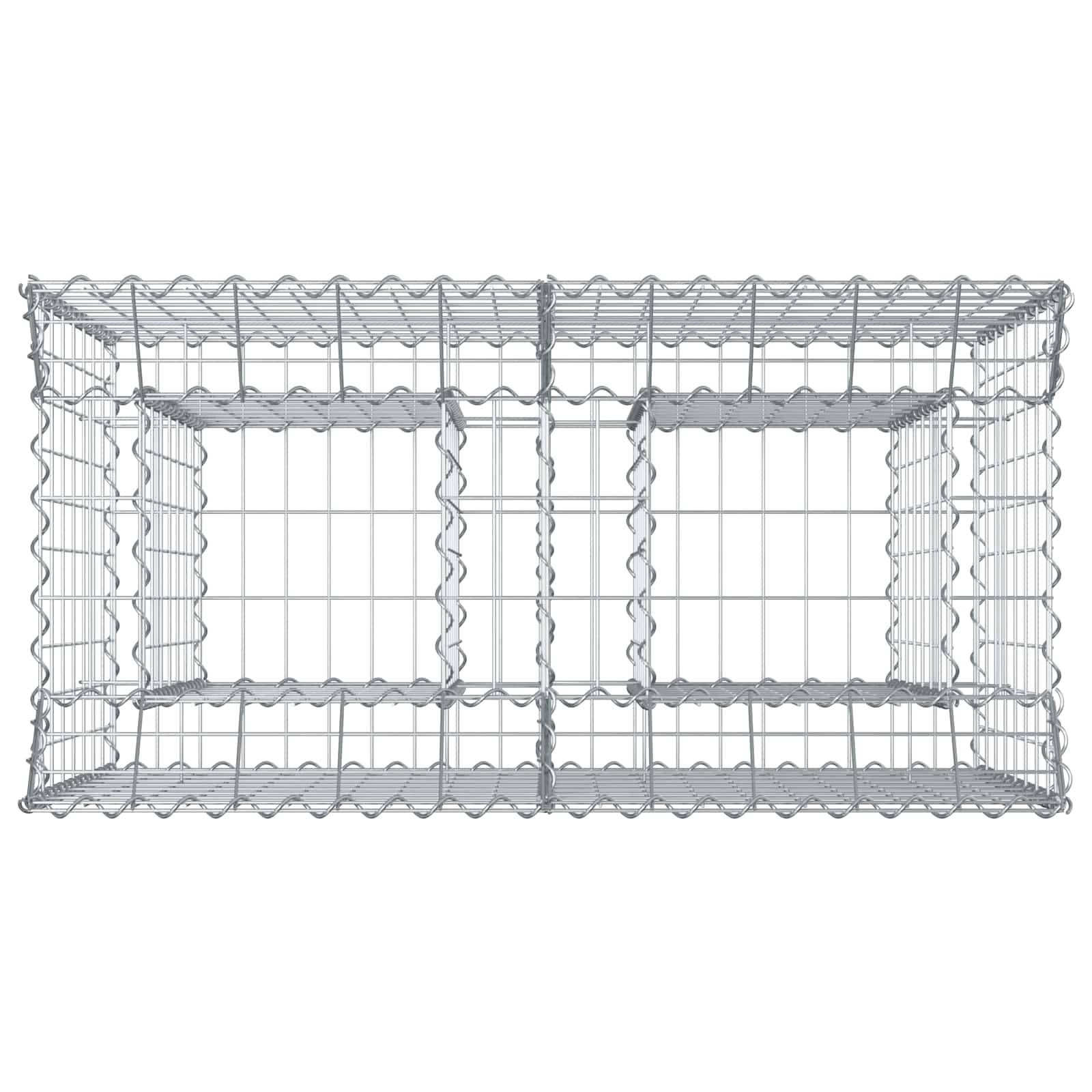 PANGIVO - Lit surélevé gabion Acier galvanisé Argenté 100 x 50 x 80 cm - PANGIVO - Image 7