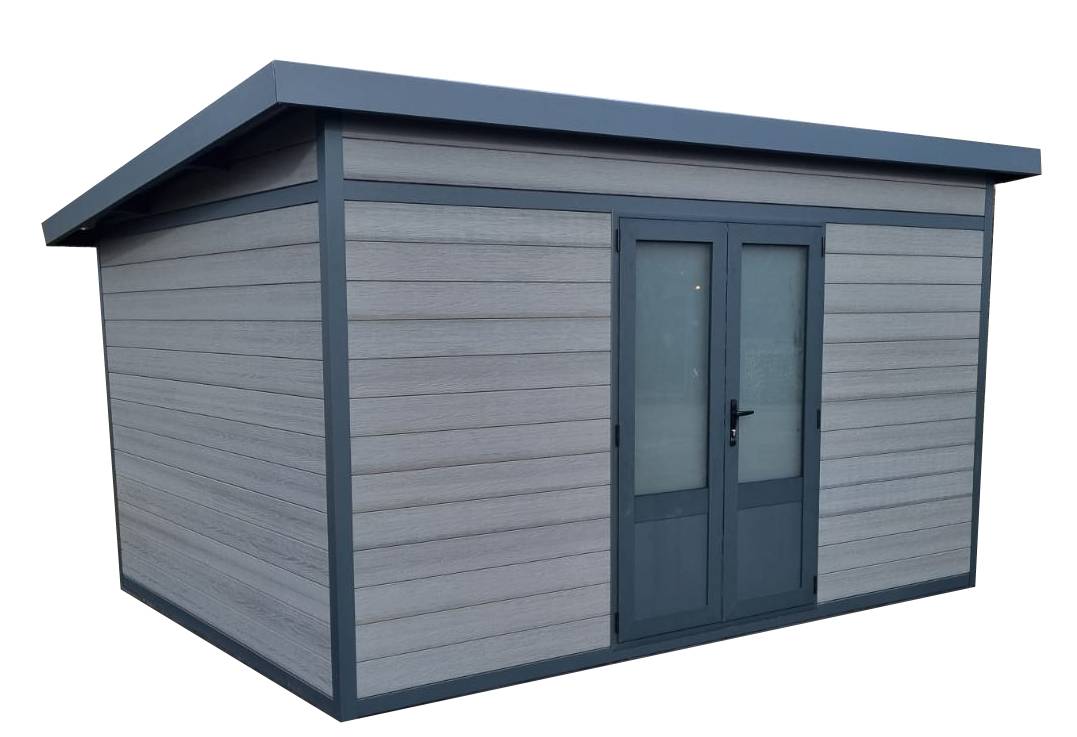 Green Outside - Abri alu + composite EAZY-LODGE Coexprotect® 15m² Toit Monopente Toiture Bac Acier - Image 1