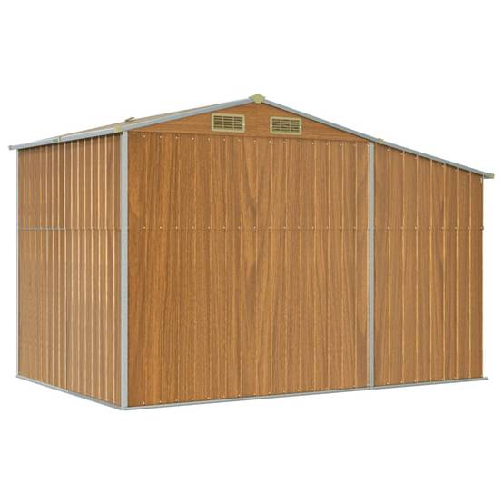 Abri de jardin acier galvanisé marron clair 277 x 192.5 x 179 cm - PANGIVO - Image 7