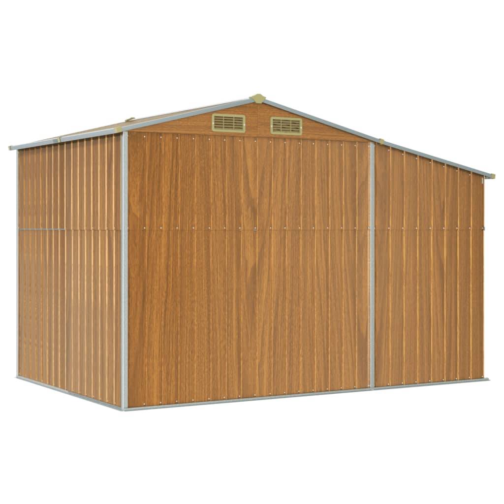 Abri de jardin acier galvanisé marron clair 277 x 192.5 x 179 cm - PANGIVO - Image 7