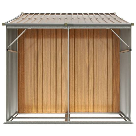 Abri de jardin acier galvanisé marron clair 277 x 192.5 x 179 cm - PANGIVO - Image 6