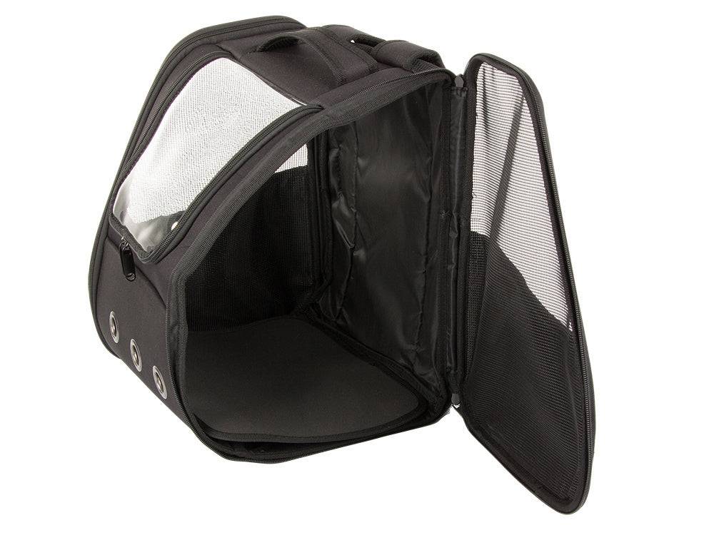 Sac de transport sac à dos pour chat chien lapin fenêtre dos ventilé noir - Image 3