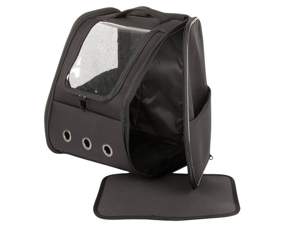 Sac de transport sac à dos pour chat chien lapin fenêtre dos ventilé noir - Image 6