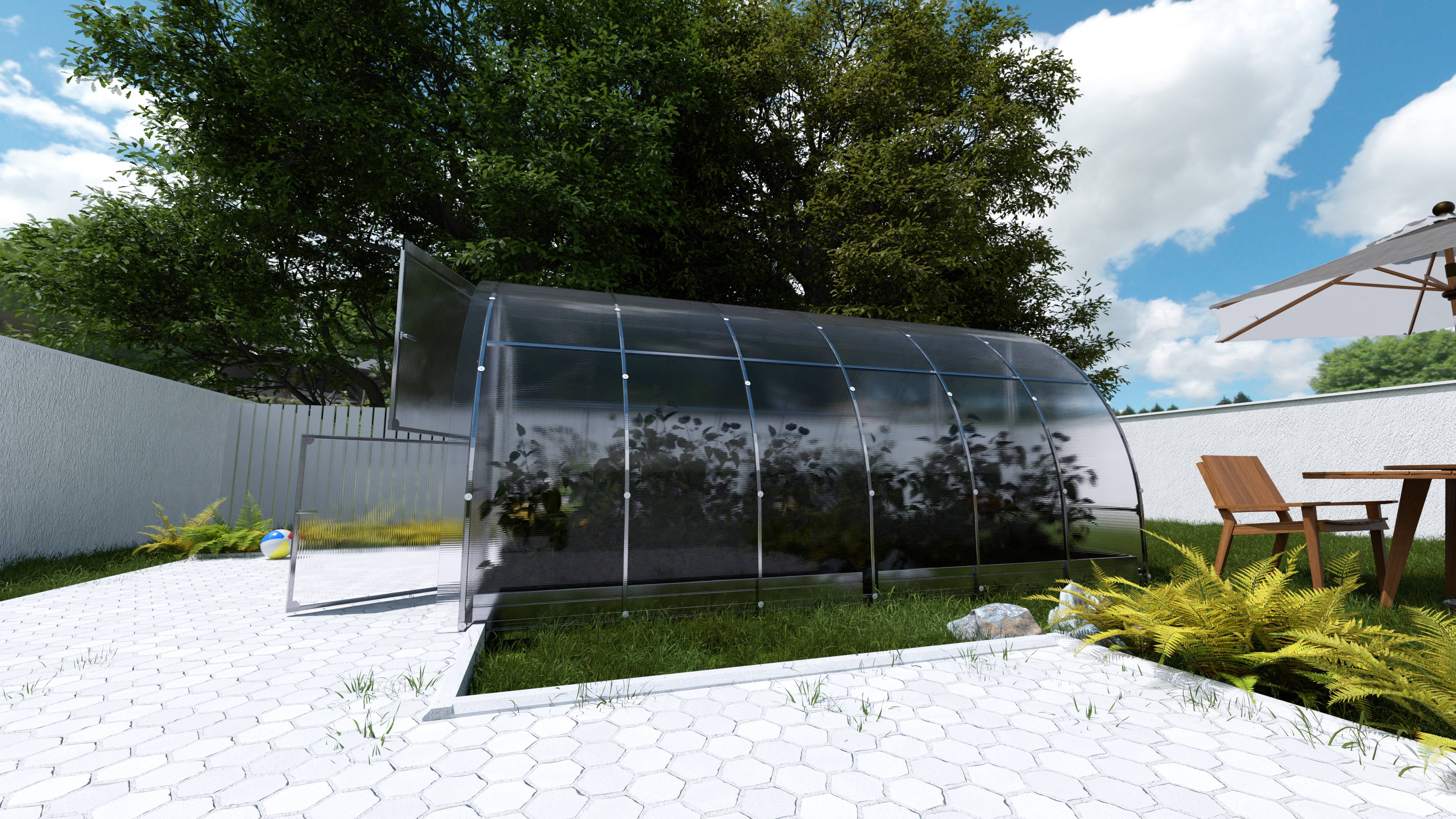 KLASIKA GREENHOUSES - Serre KLASIKA EASY 3 x 4 m (12 m²), 4 mm avec revêtement en polycarbonate - Image 1