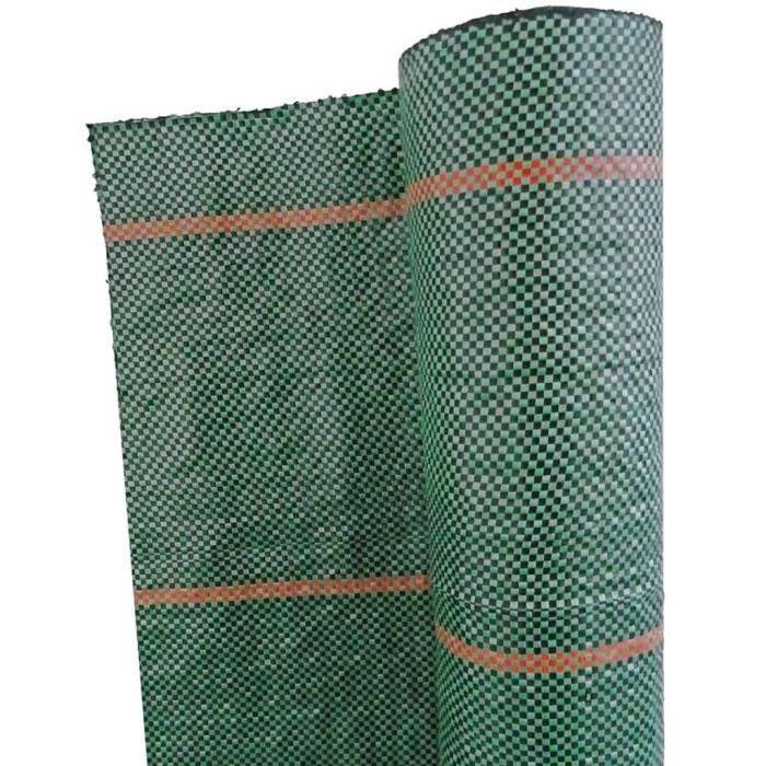 Toile de paillage paysages verte, 1 x 25 m - traité anti UV, 100 g/m² - Bâche de sol anti mauvaises herbes - Image 2