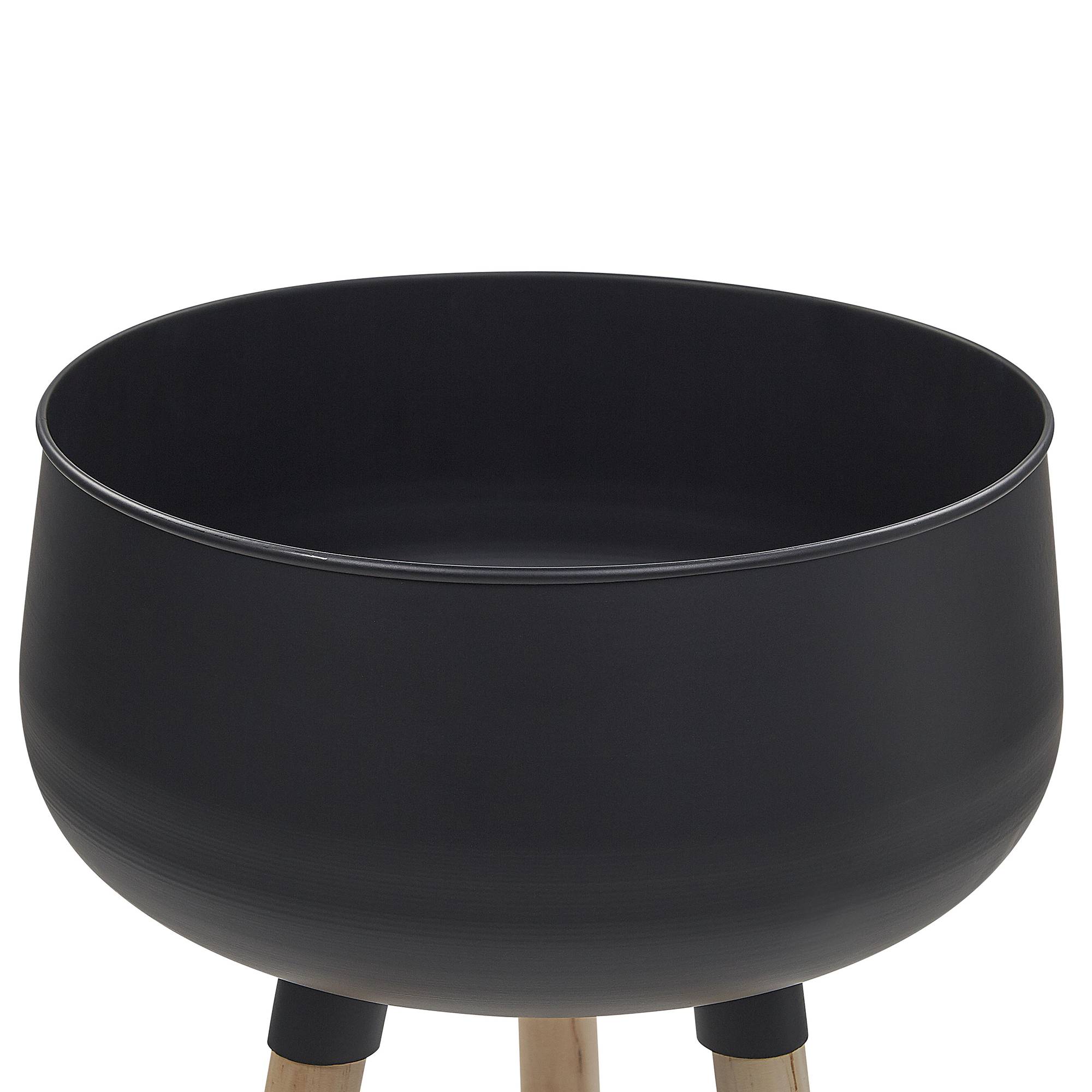 Beliani - Cache-pot d'extérieur Métal Noir AGROS - Beliani - Image 3