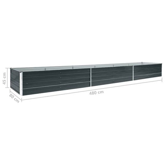 PANGIVO - Lit surélevé de jardin Acier galvanisé Anthracite 480 x 80 x 45 cm - PANGIVO - Image 7