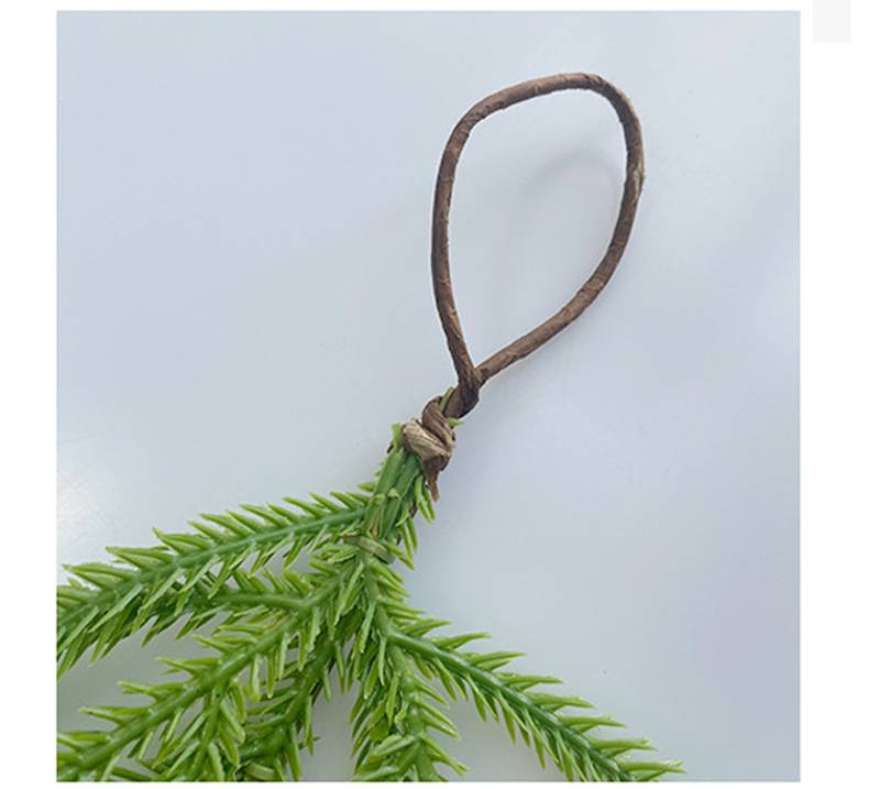 2 guirlandes de Noël artificielles en forme de larme,aiguilles de pin synthétiques de 66 cm,guirlande de Noël en forme de larme,décoration de cheminée - Image 4