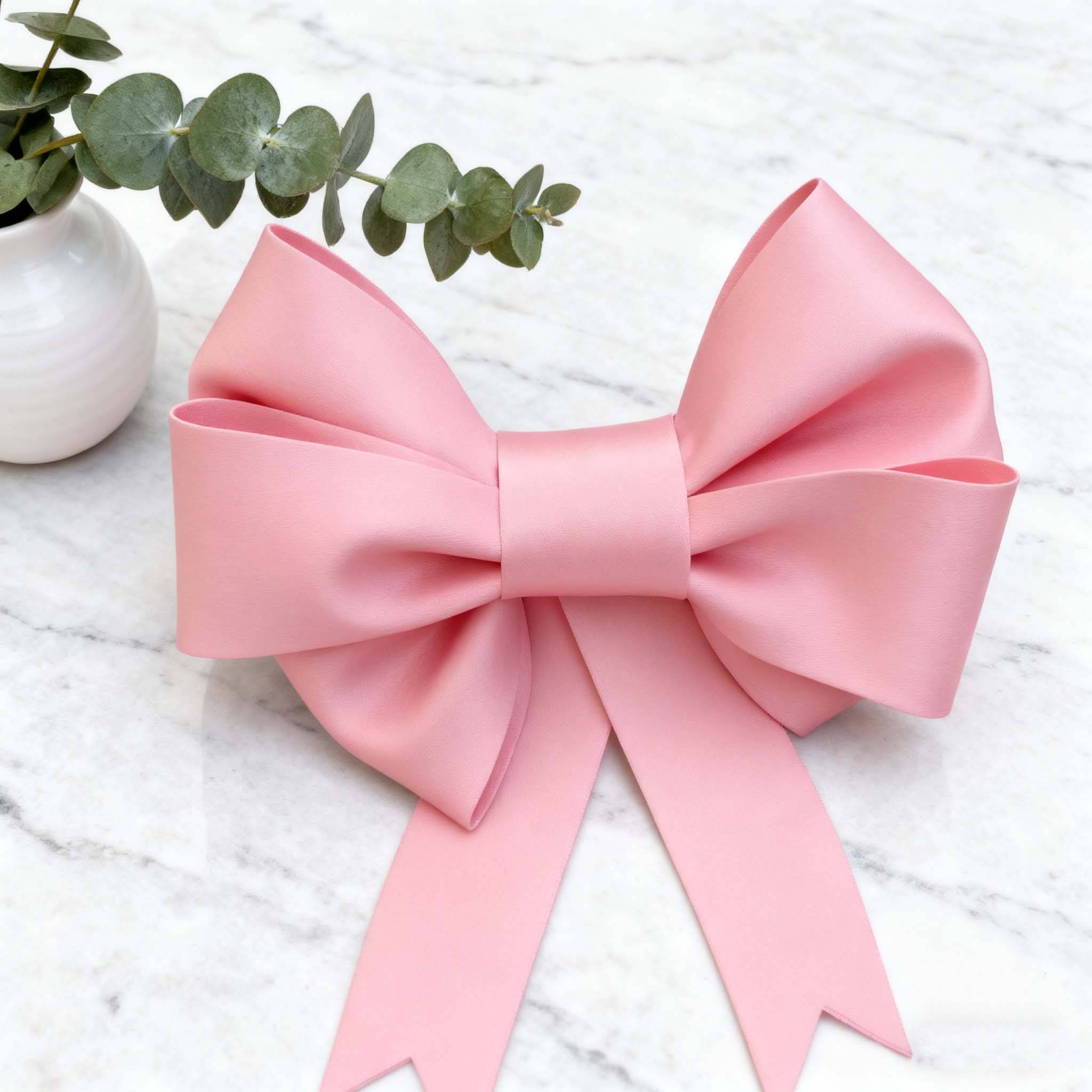 1 pc Grand Ruban Nœud Tissu Rose pour Anniversaire Noël Mariage – Décoration Intérieur/Extérieur Polyvalente, Atmosphère Fête Durable, Ruban Élégant - Image 9