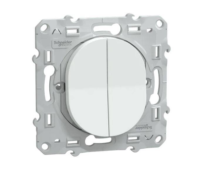 Schneider Electric - Mécanisme double va et vient OVALIS 10 AX blanc - SCHNEIDER ELECTRIC - S320214 - Image 2