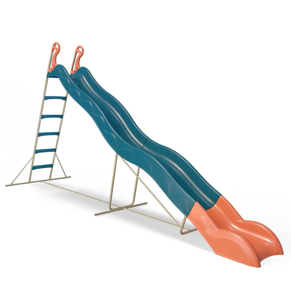 Trigano Jardin - Toboggan Valou 3,80 m bleu enfants 3 12 ans Trigano