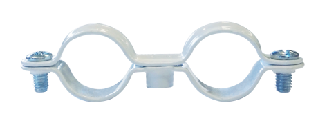 Collier double blanc ING FIXATIONS fixation de tuyauteries - Ø 16 mm - Boite de 50 pièces - A141655 - Image 2