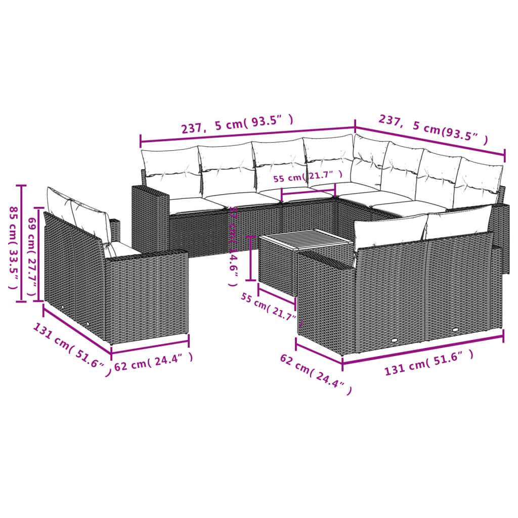 ComfortXL - Salon de Jardin Modulable Noir 12 Pièces en Poly Rotin pour 11 Personnes Extérieur – ComfortXL Outdoor Living - Image 3