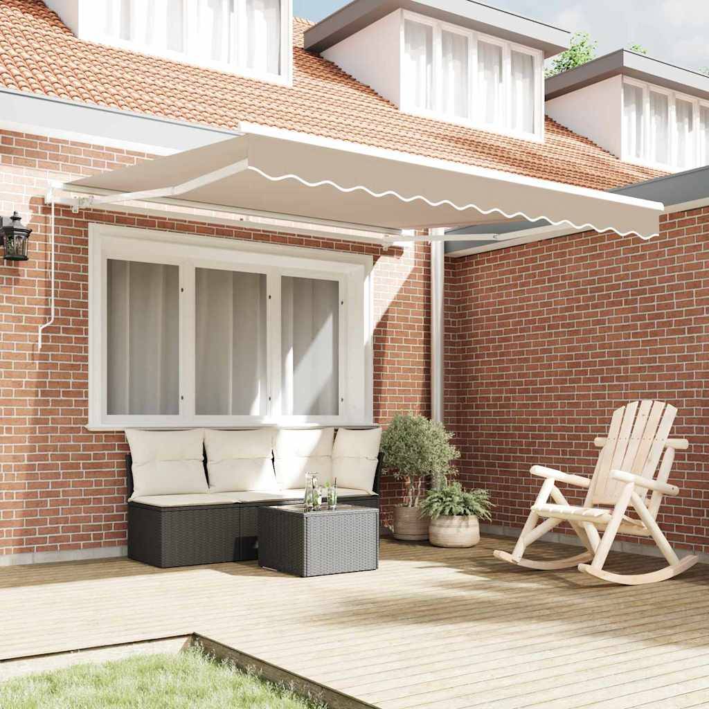 ComfortXL - Store banne rétractable polyester pour terrasse protection soleil beige 350x250cm - ComfortXL Outdoor Living - Image 3