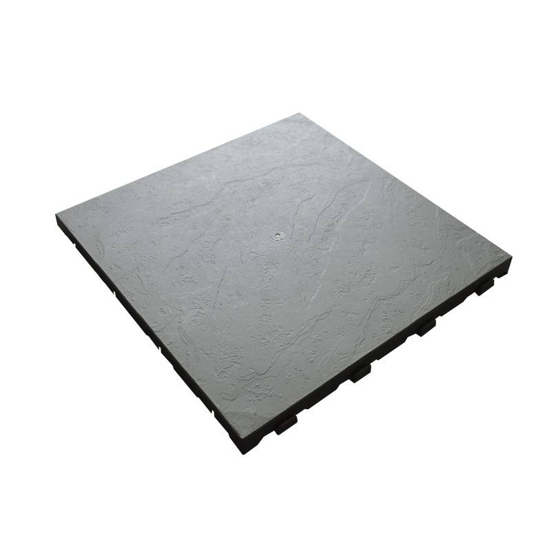 Dalle PVC clipsable autoportante "Effet ardoise" - Gris vert 39 x 39 cm - ArtPlast - Image 2