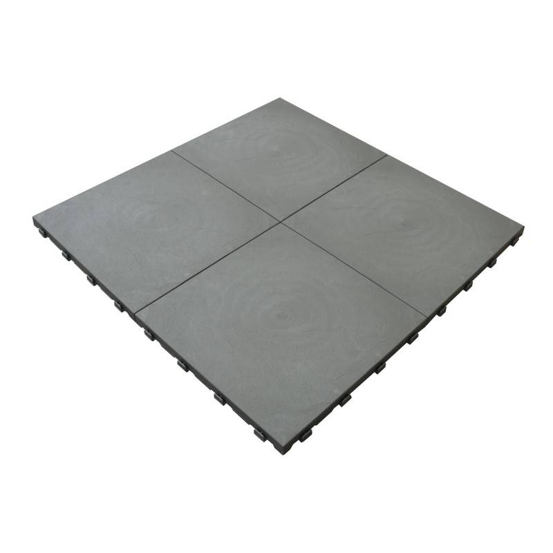 Dalle PVC clipsable autoportante "Effet ardoise" - Gris vert 39 x 39 cm - ArtPlast - Image 6