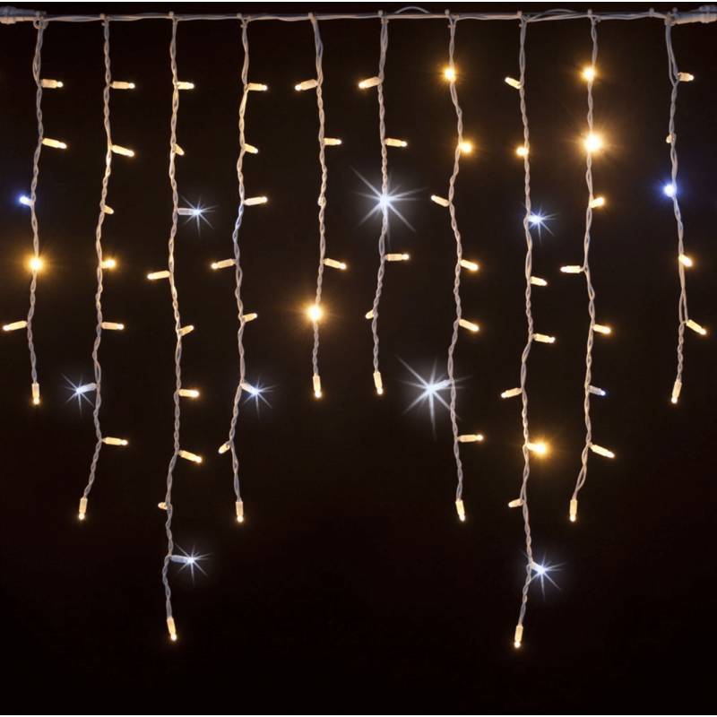 Lotti - Guirlande stalactite extérieur IP67 3M H90 228 LED blanc chaud et blanc froid raccordable 230V  Lotti - Image 1