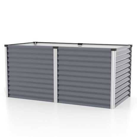 Vitavia - Carré potager Linus 858 – bac de culture Zincalume H 86 cm, Couleur Granit/Aluminium - Image 2