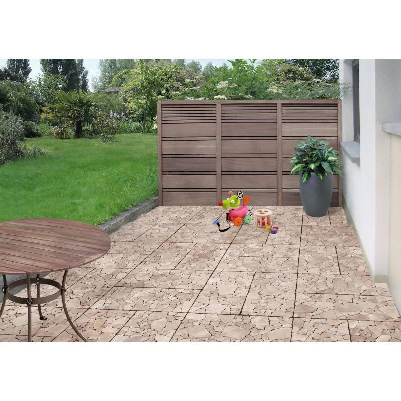 Dalle pierre mosaïque Snap & Go 30x60 cm (lot de 2) - Rose - Snap & Go - Image 6