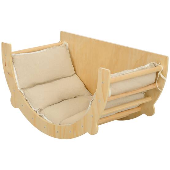 Arche escalade balançoire bascule échelle avec coussin enfant 1,5 à 4 ans 50 kg - Image 2