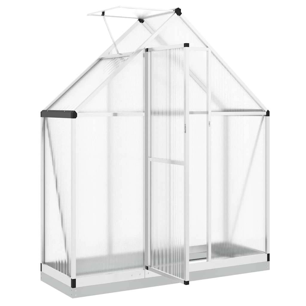 Serre aluminium et polycarbonate argenté 169 x 58 x 202 cm - PANGIVO - Image 6