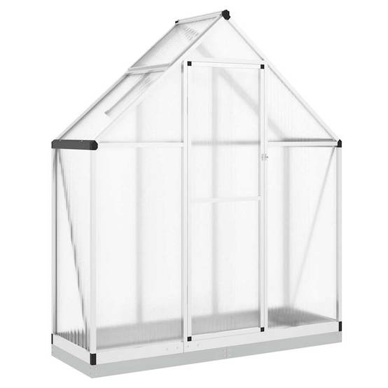 Serre aluminium et polycarbonate argenté 169 x 58 x 202 cm - PANGIVO - Image 2