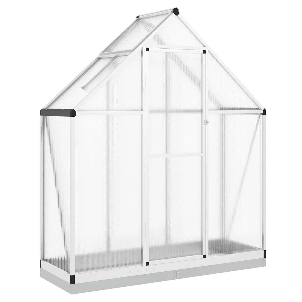 Serre aluminium et polycarbonate argenté 169 x 58 x 202 cm - PANGIVO - Image 2