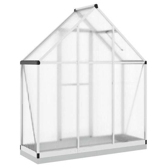 Serre aluminium et polycarbonate argenté 169 x 58 x 202 cm - PANGIVO - Image 5