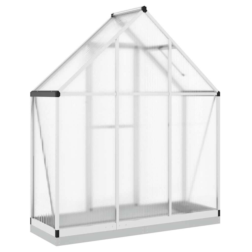 Serre aluminium et polycarbonate argenté 169 x 58 x 202 cm - PANGIVO - Image 5