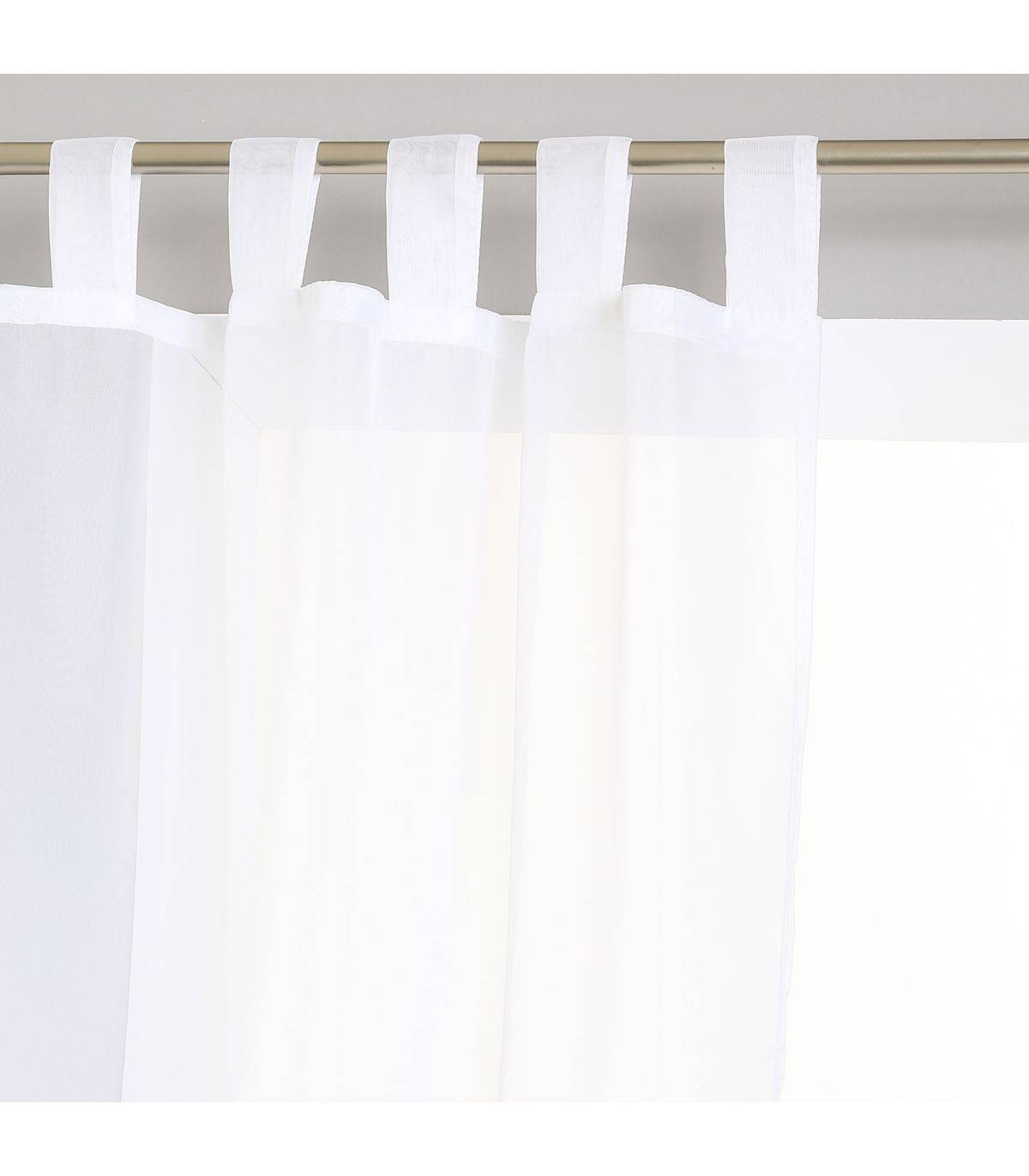 Lot de 2 Voilages Blanc 140 x 240 cm - Image 1