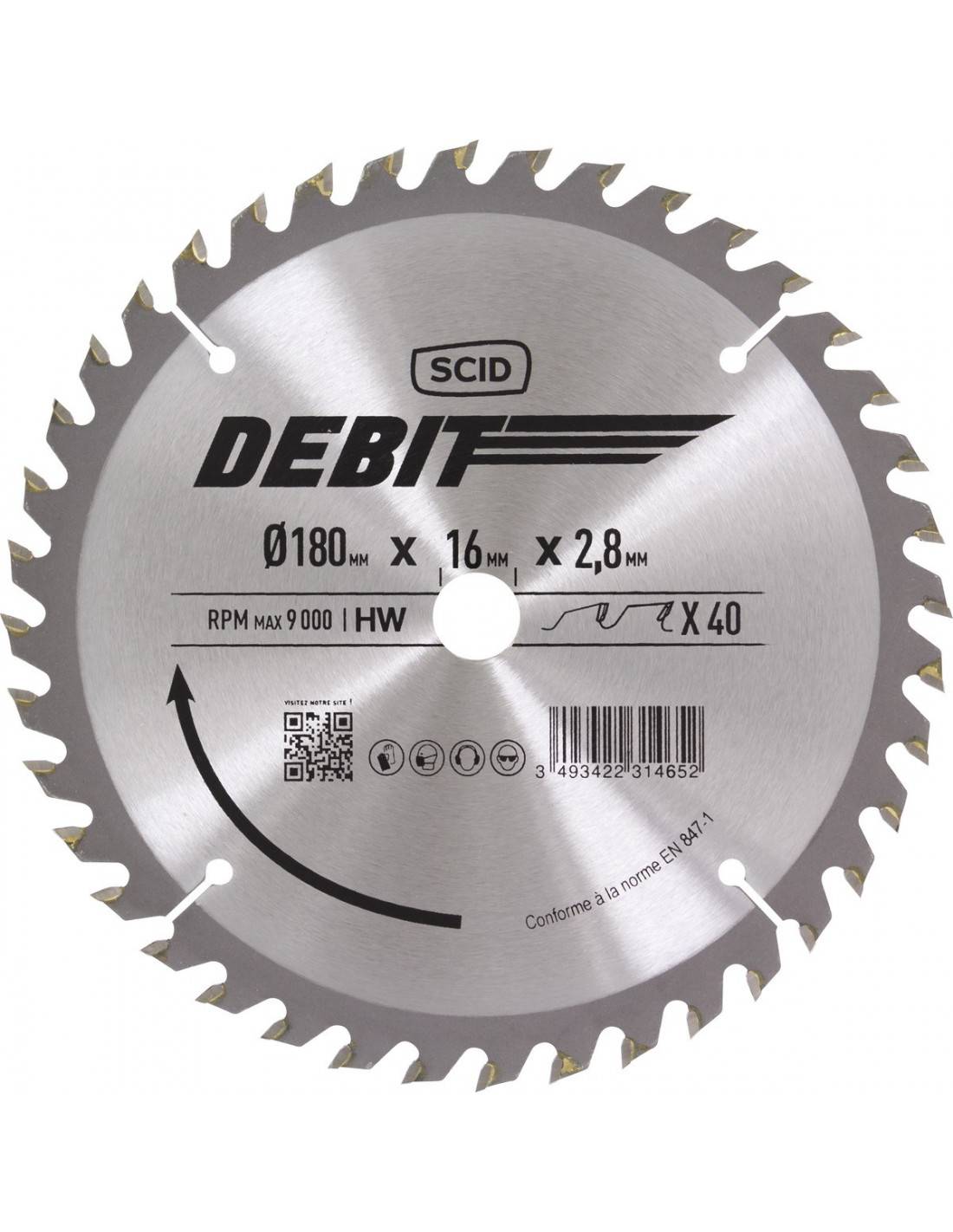 Lame Scie Circulaire 180mm Coupe Nette Et Polyvalente Pour Bois - Scid