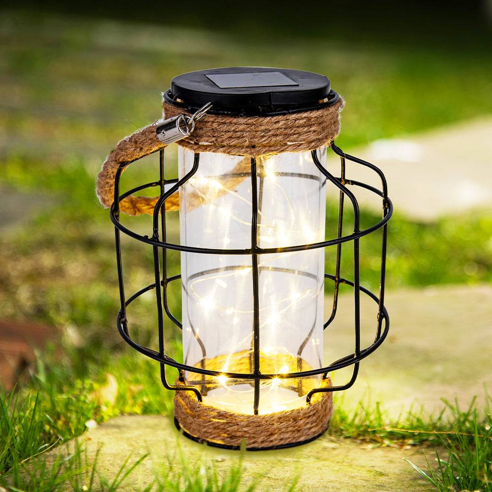 Lumisky - Lanterne solaire décorative LIGHTHOUSE Bois Corde H20cm - Image 3