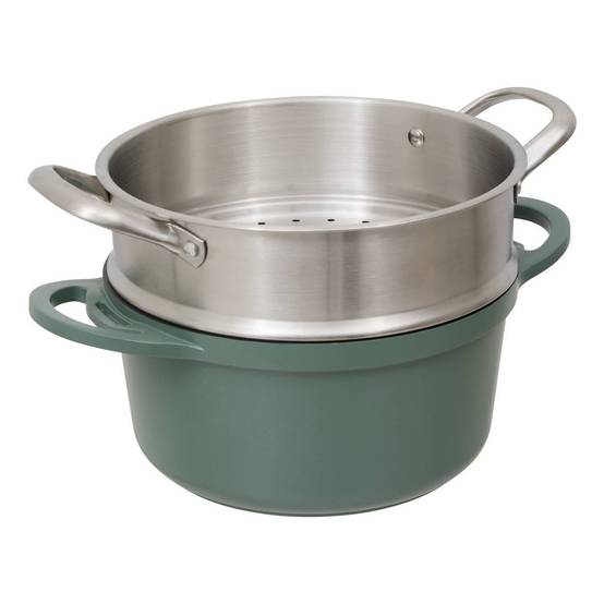 Cuiseur vapeur D24cm fonte d'aluminium vert - 5five - Image 4