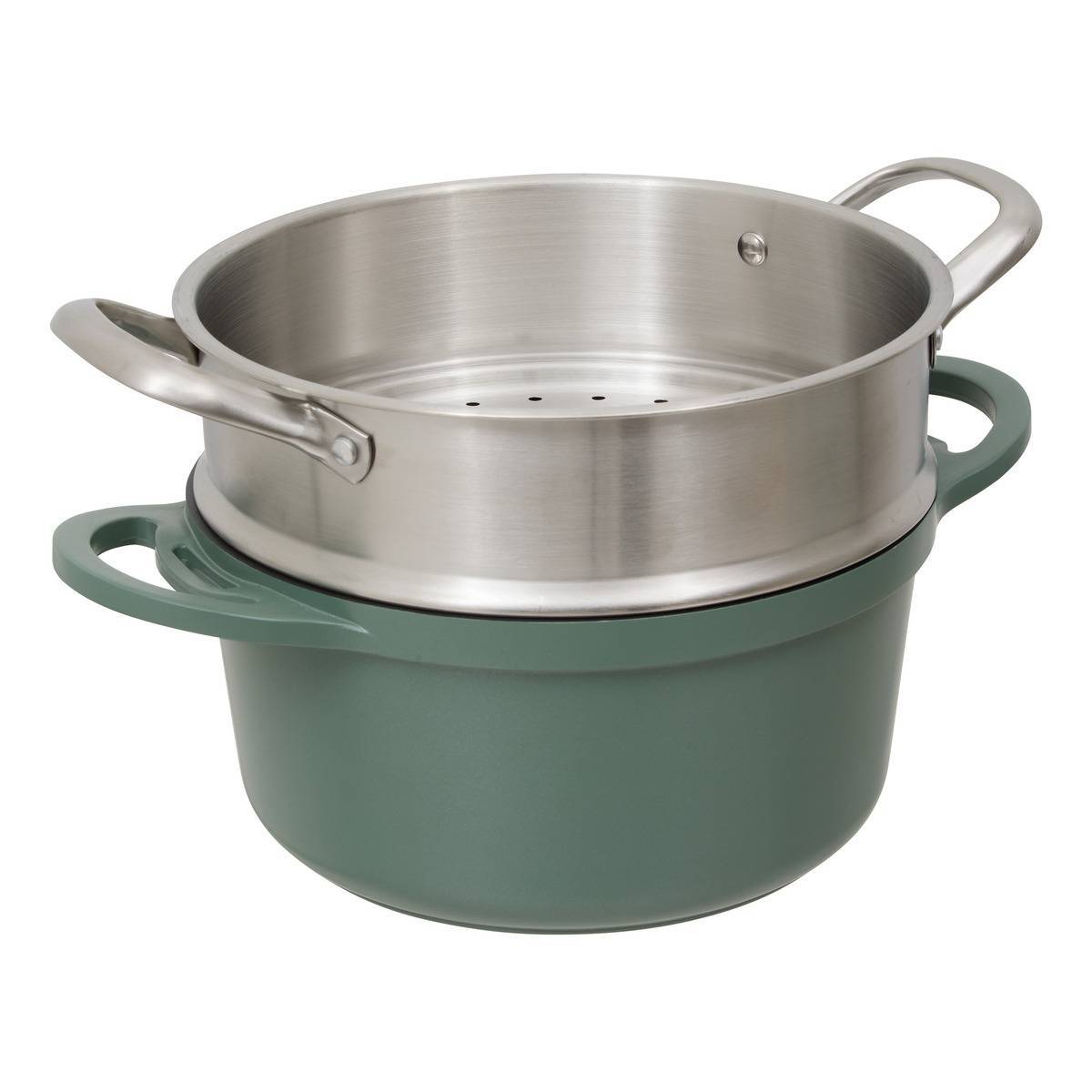 Cuiseur vapeur D24cm fonte d'aluminium vert - 5five - Image 4
