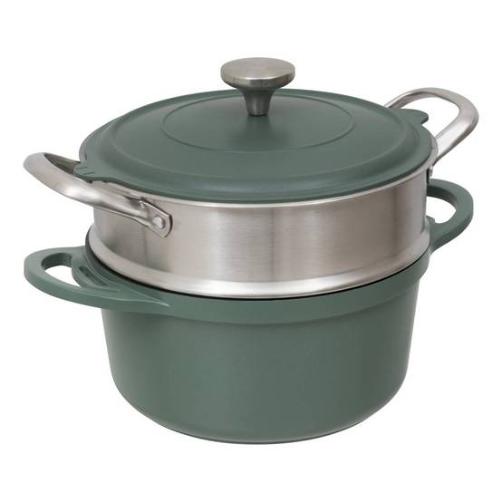 Cuiseur vapeur D24cm fonte d'aluminium vert - 5five - Image 1