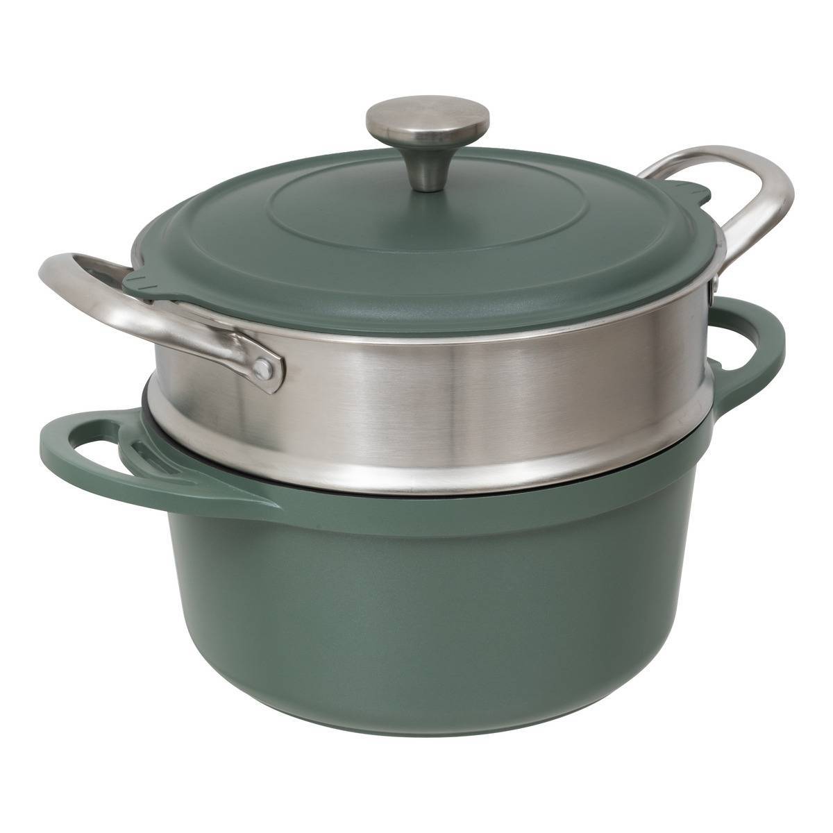 Cuiseur vapeur D24cm fonte d'aluminium vert - 5five - Image 1