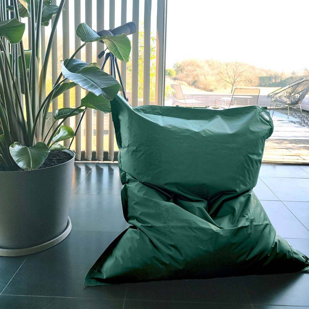 Jardindeco - Grand coussin uni Maxi XL Vert emeraude - Image 2