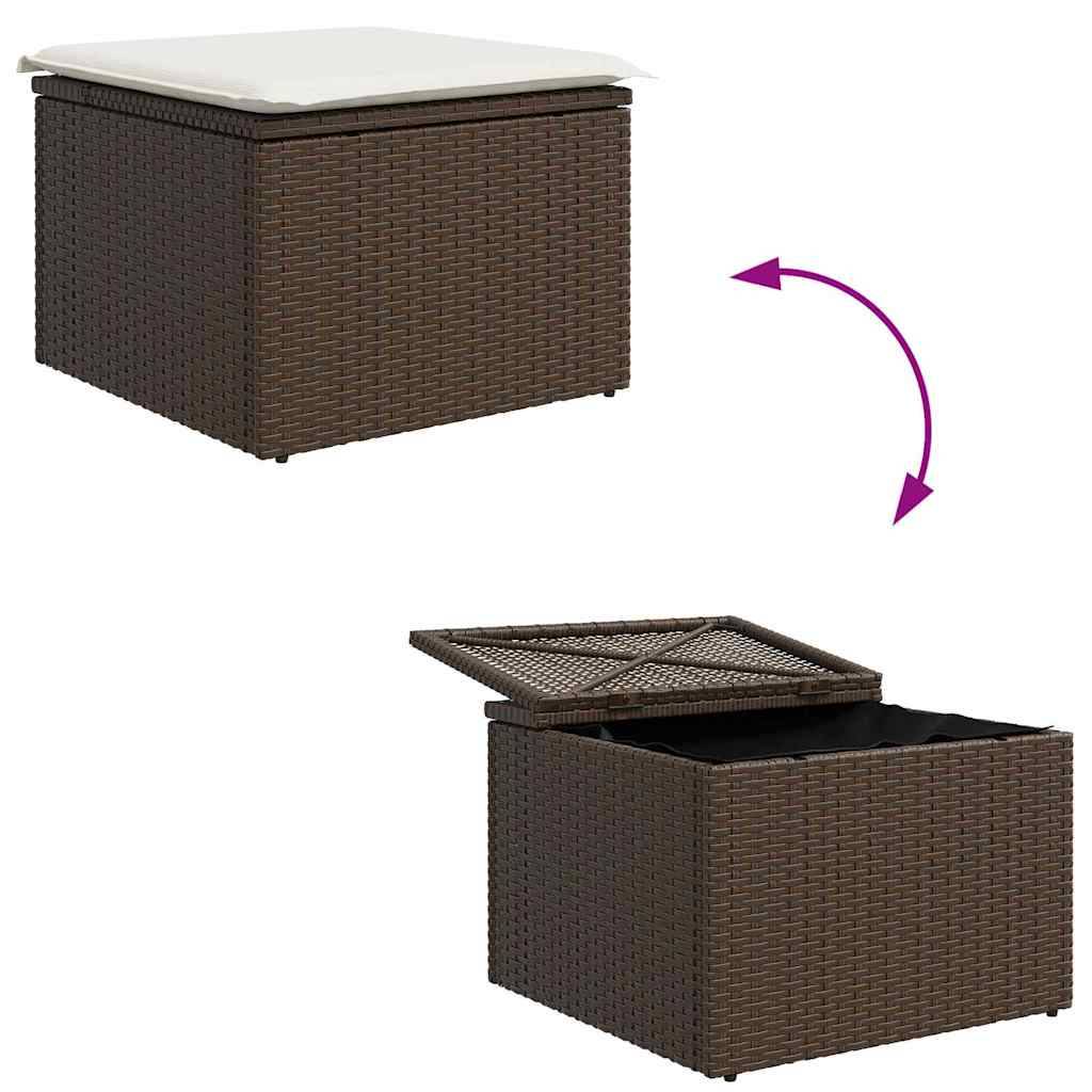 ComfortXL - Salon de jardin 8 places en résine tressée et acier pour terrasse Marron et blanc – ComfortXL Outdoor Living - Image 5