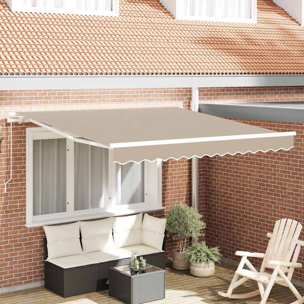 Maison Chic - Store banne | Auvent Rétractable Beige 350 x 250 cm Polyester et Aluminium Maison Chic - Image 2